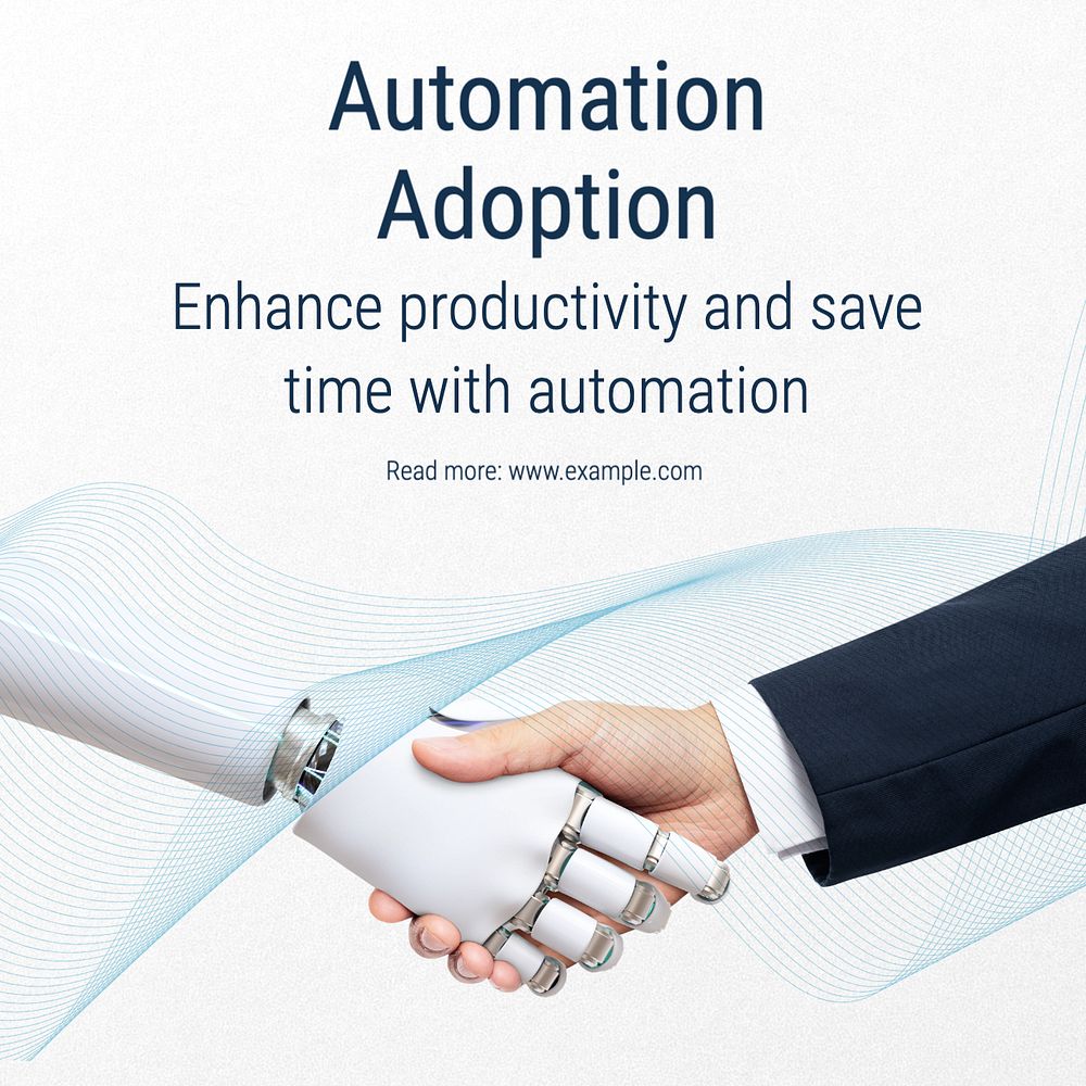 Automation adoption Instagram post template, editable text