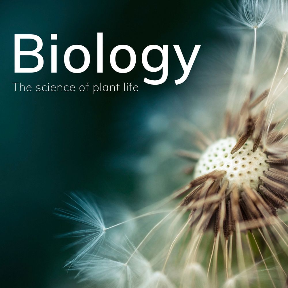 Biology Instagram post template, editable text