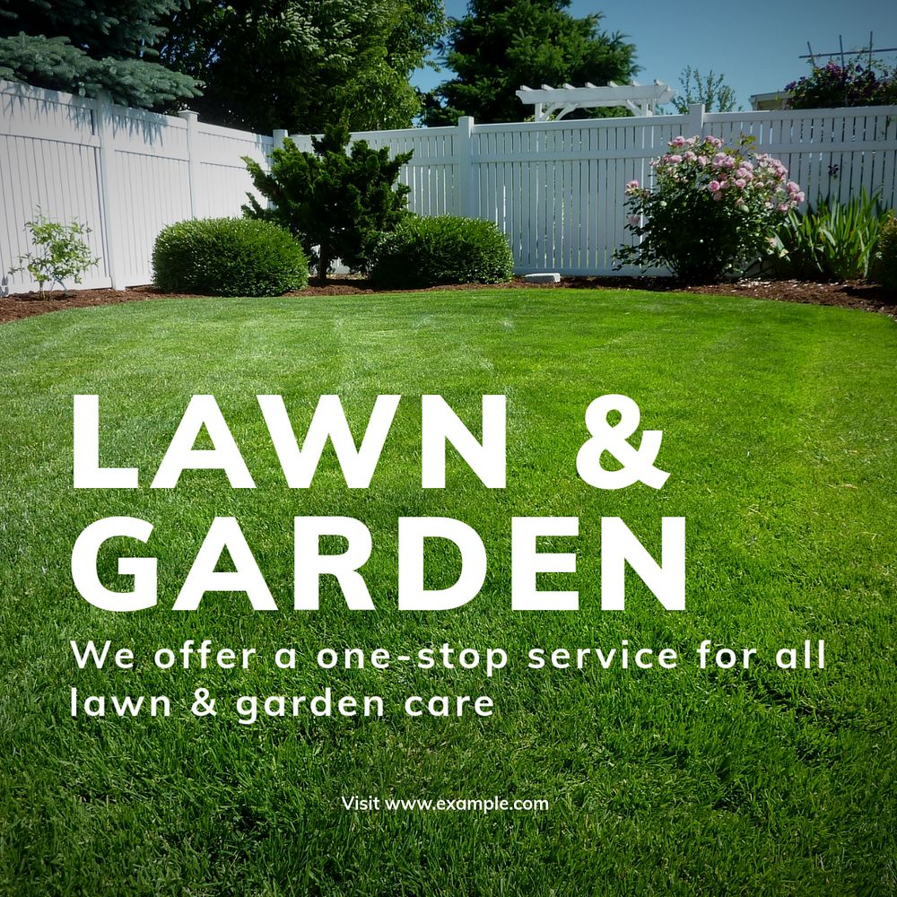 Lawn Instagram post template, editable text