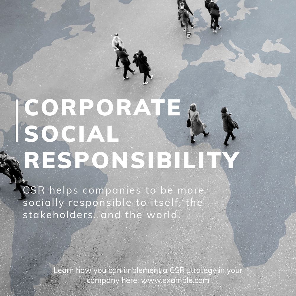 Corporate Social Responsibility Instagram post template, editable text