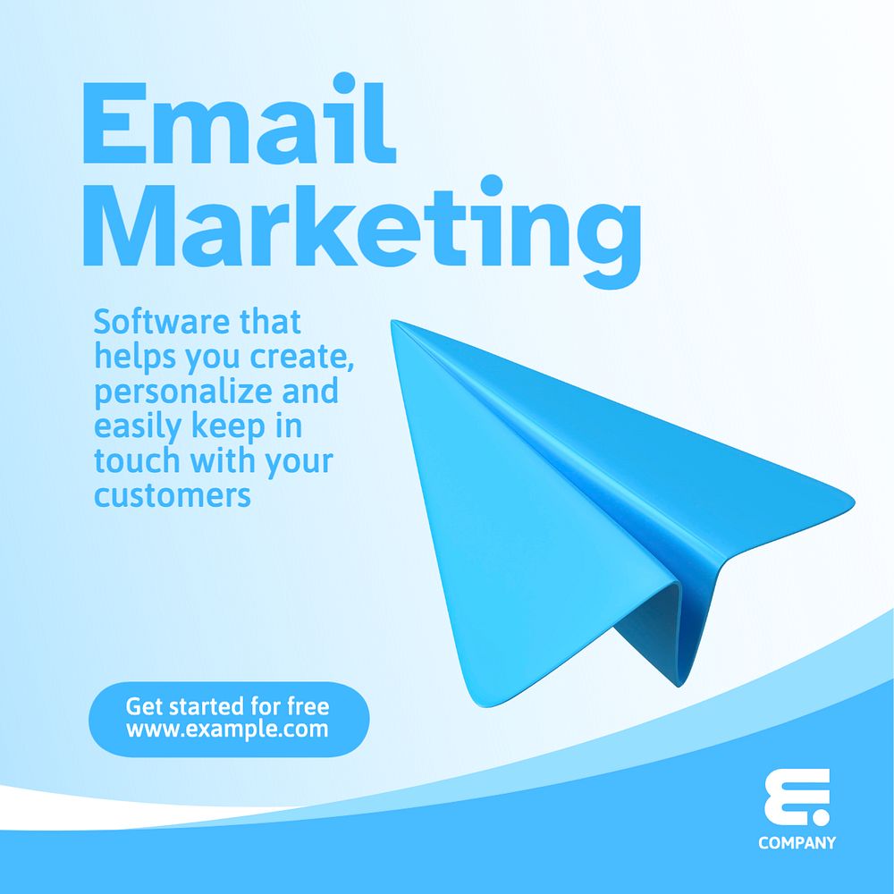 Email marketing software Instagram post template, editable text