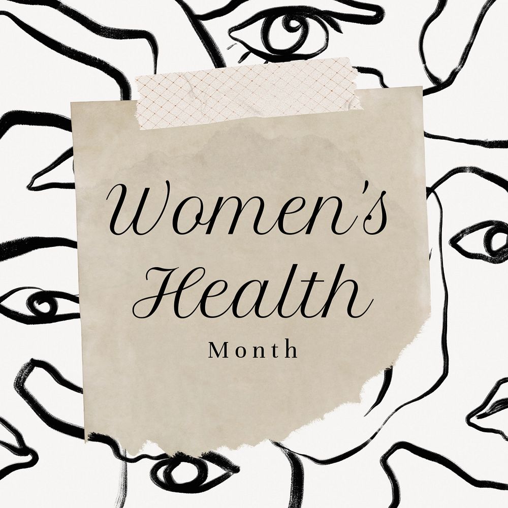 Women's health month  Instagram post template, editable text