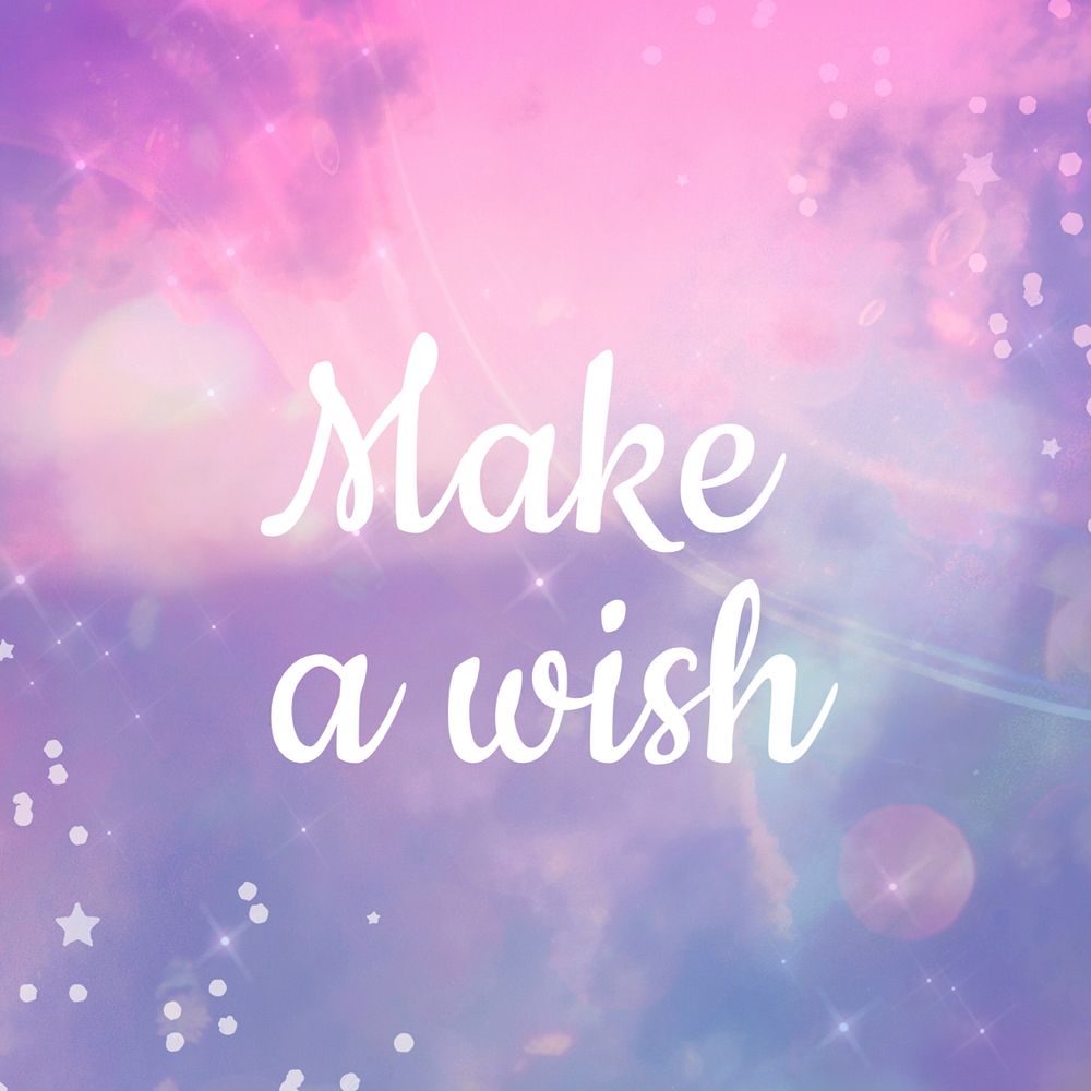 Make a wish  Instagram post template, editable text