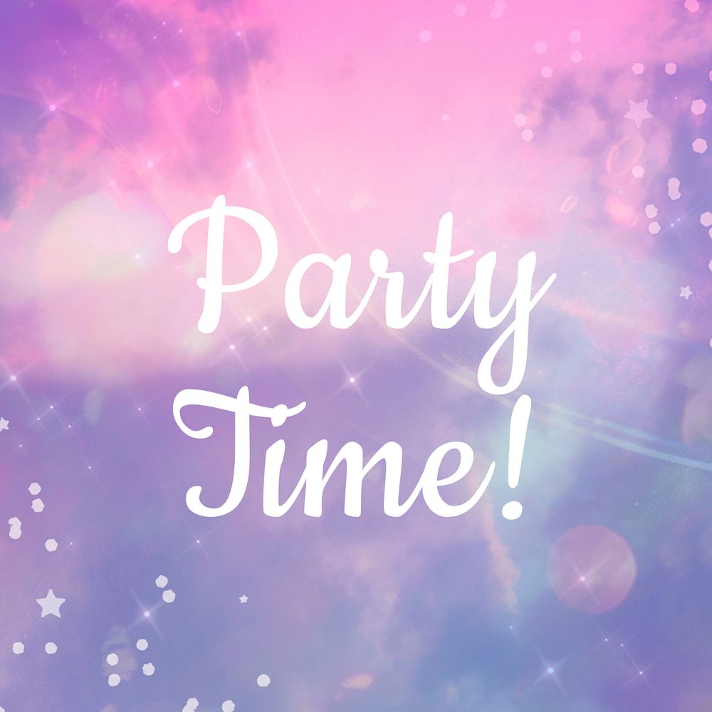 Party time  Instagram post template, editable text