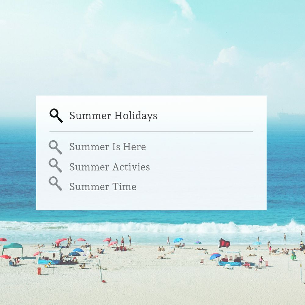 Summer holidays Instagram post template, editable text