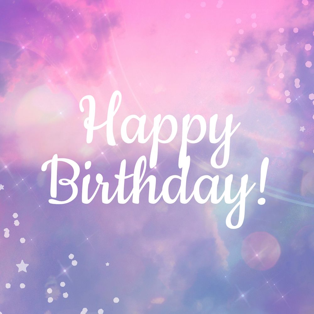 Happy birthday  Instagram post template, editable text