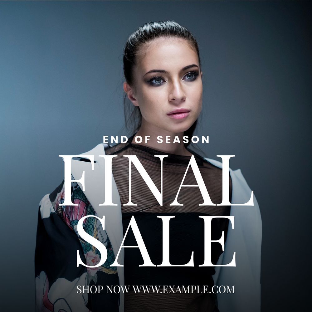 Final sale Instagram post template, editable text