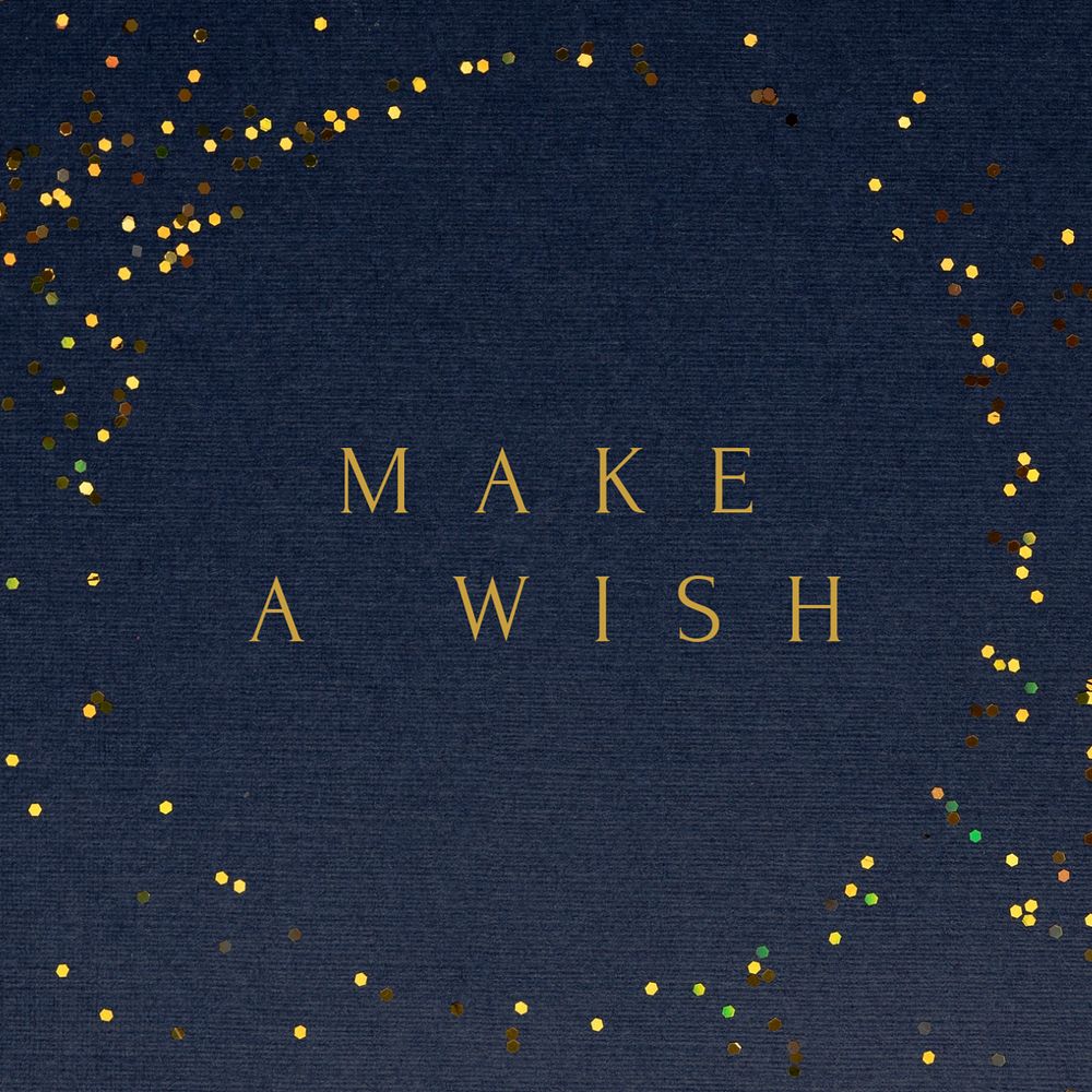 Make a wish Instagram post template, editable text