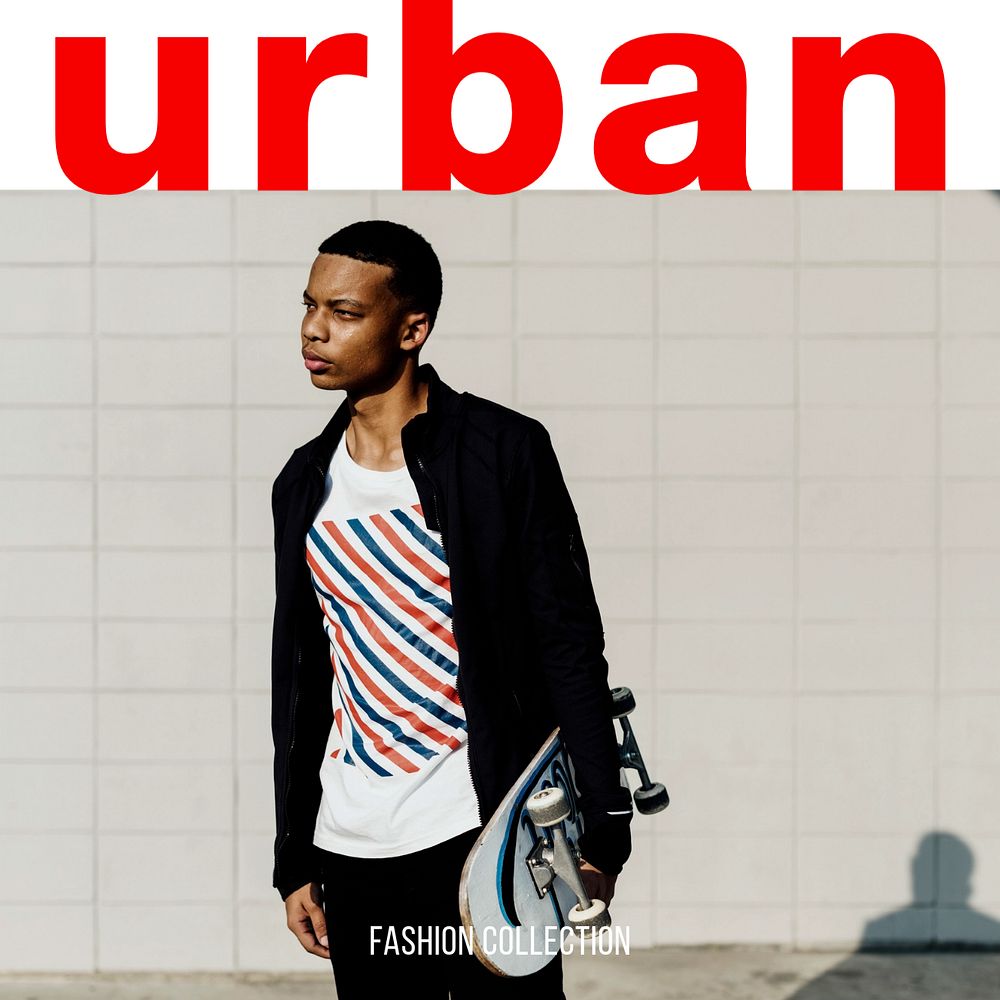 Urban fashion collection  Instagram post template, editable text