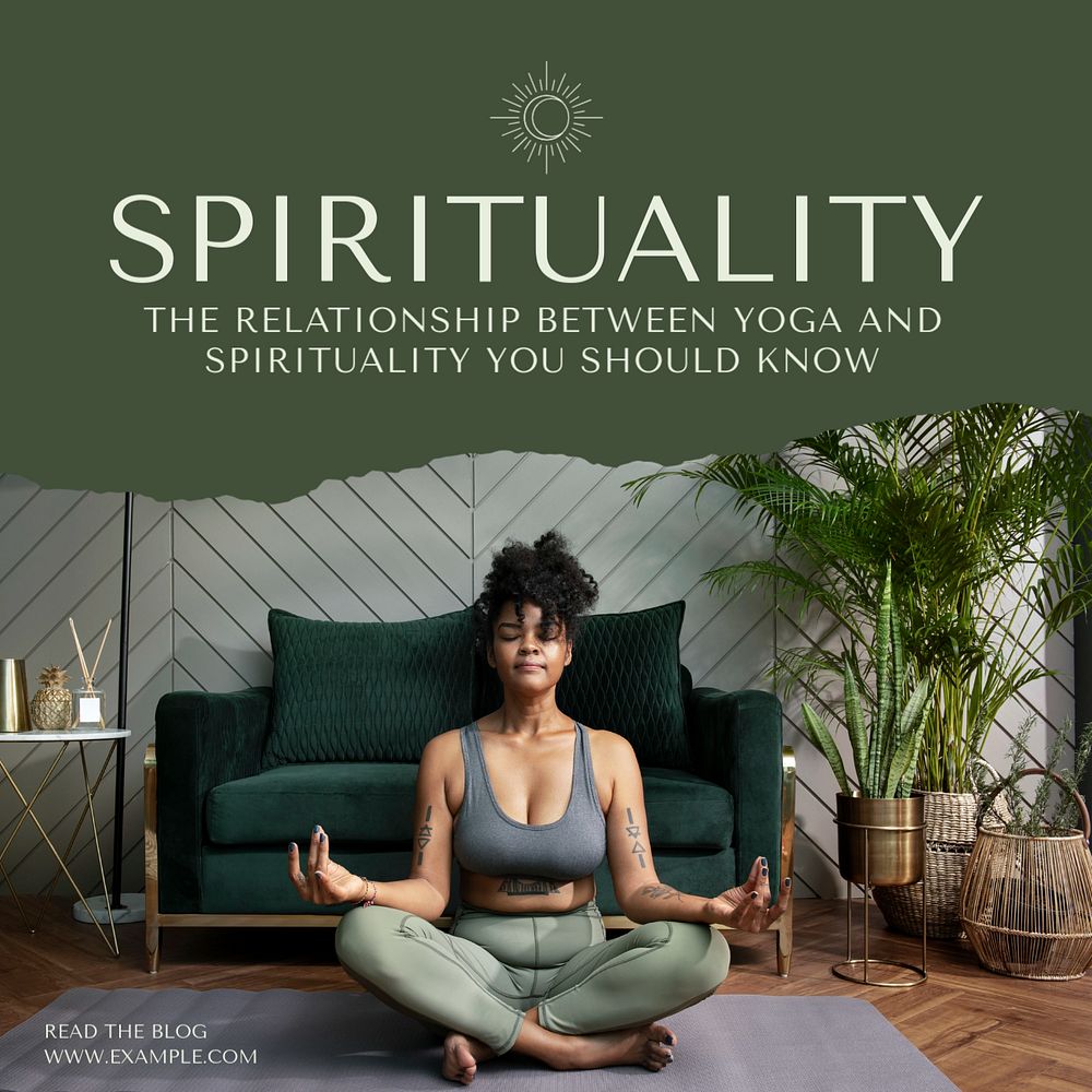 Spirituality  Instagram post template, editable text