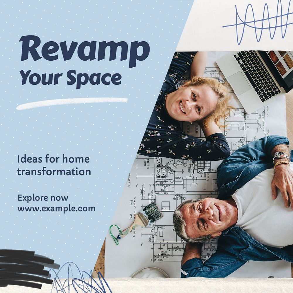 Revamp your space Instagram post template, editable text