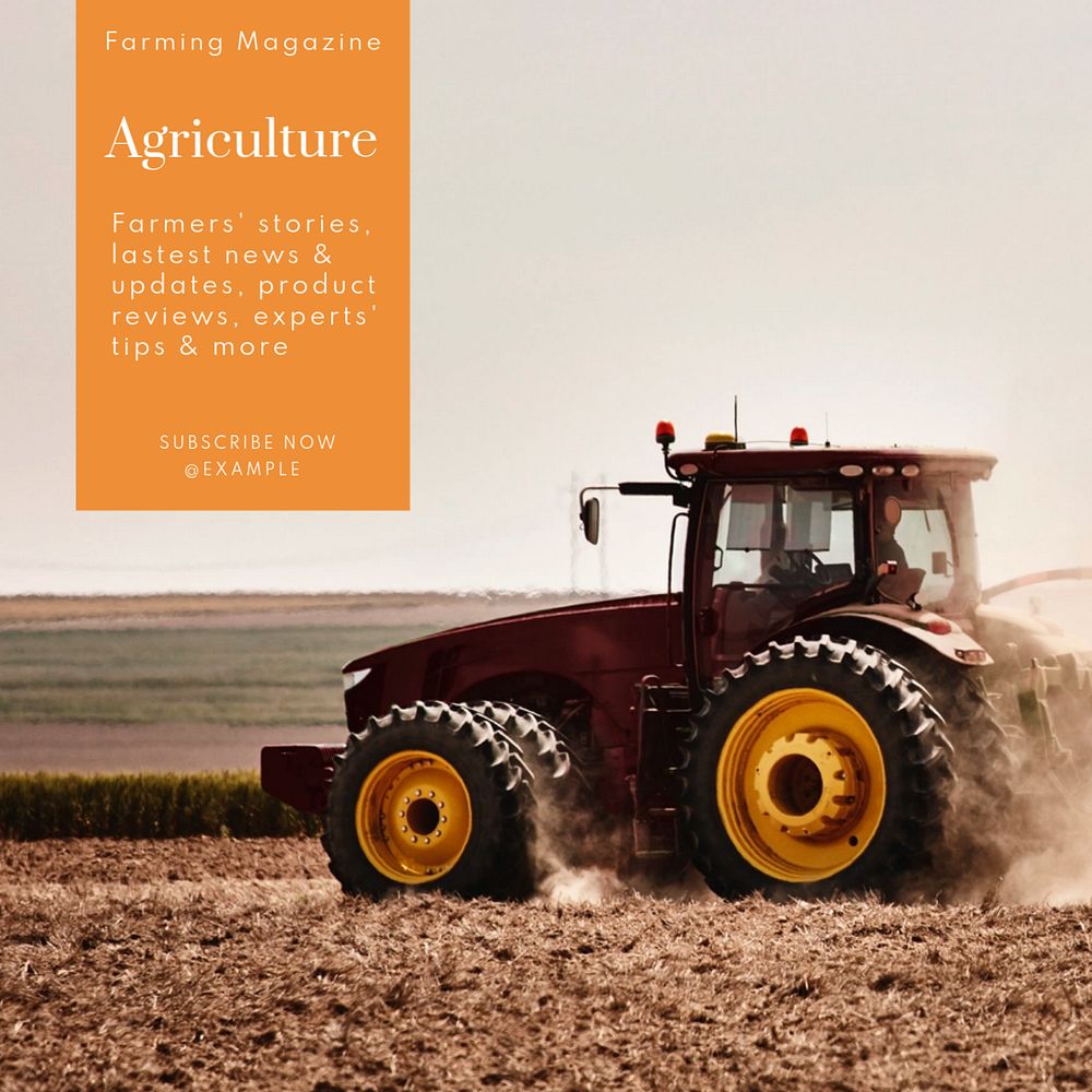 Agriculture & farming Instagram post template, editable text