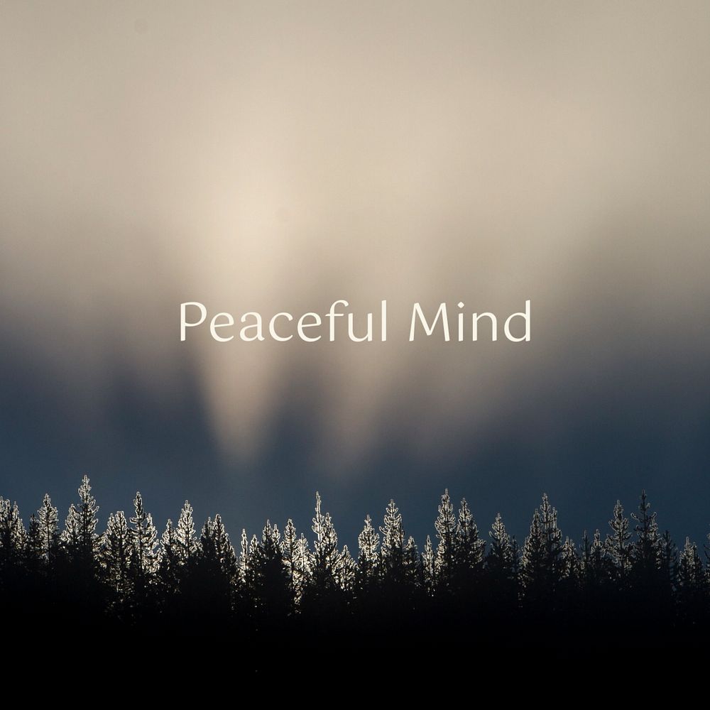 Peaceful mind Instagram post template, editable text