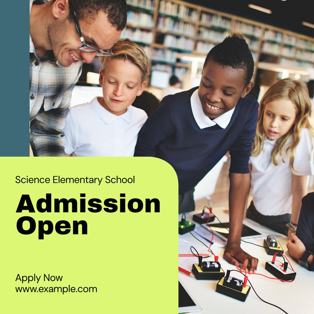 Admission open Instagram post template, editable text