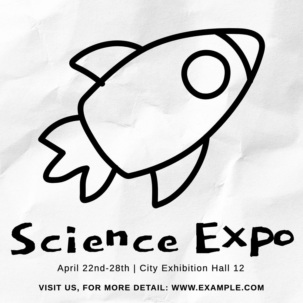 Science expo Instagram post template