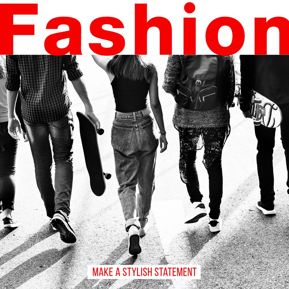 Fashion statement Instagram post template, editable text