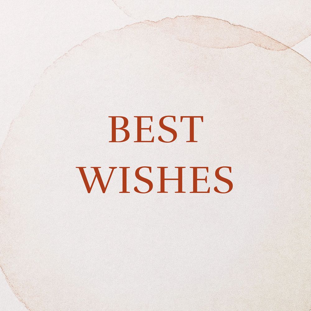 Best wishes Instagram post template, editable text