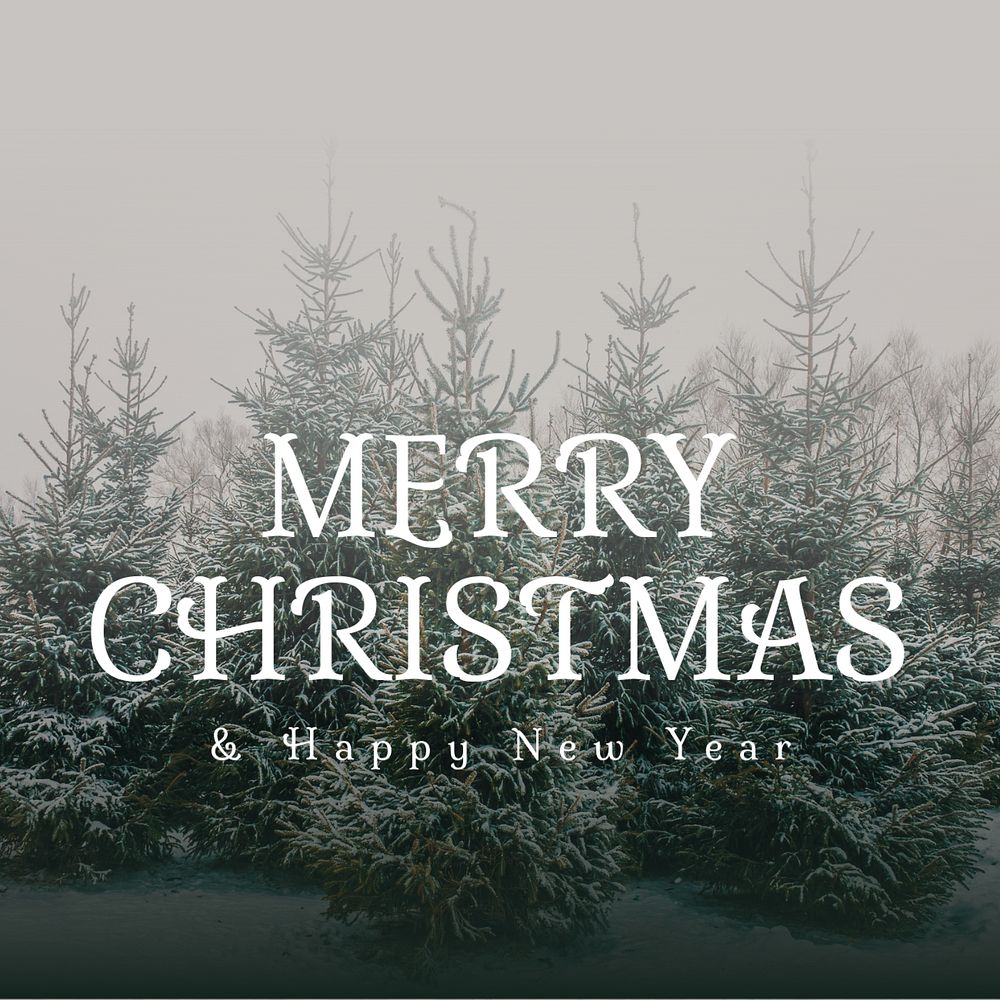 Christmas & new year Instagram post template, editable text