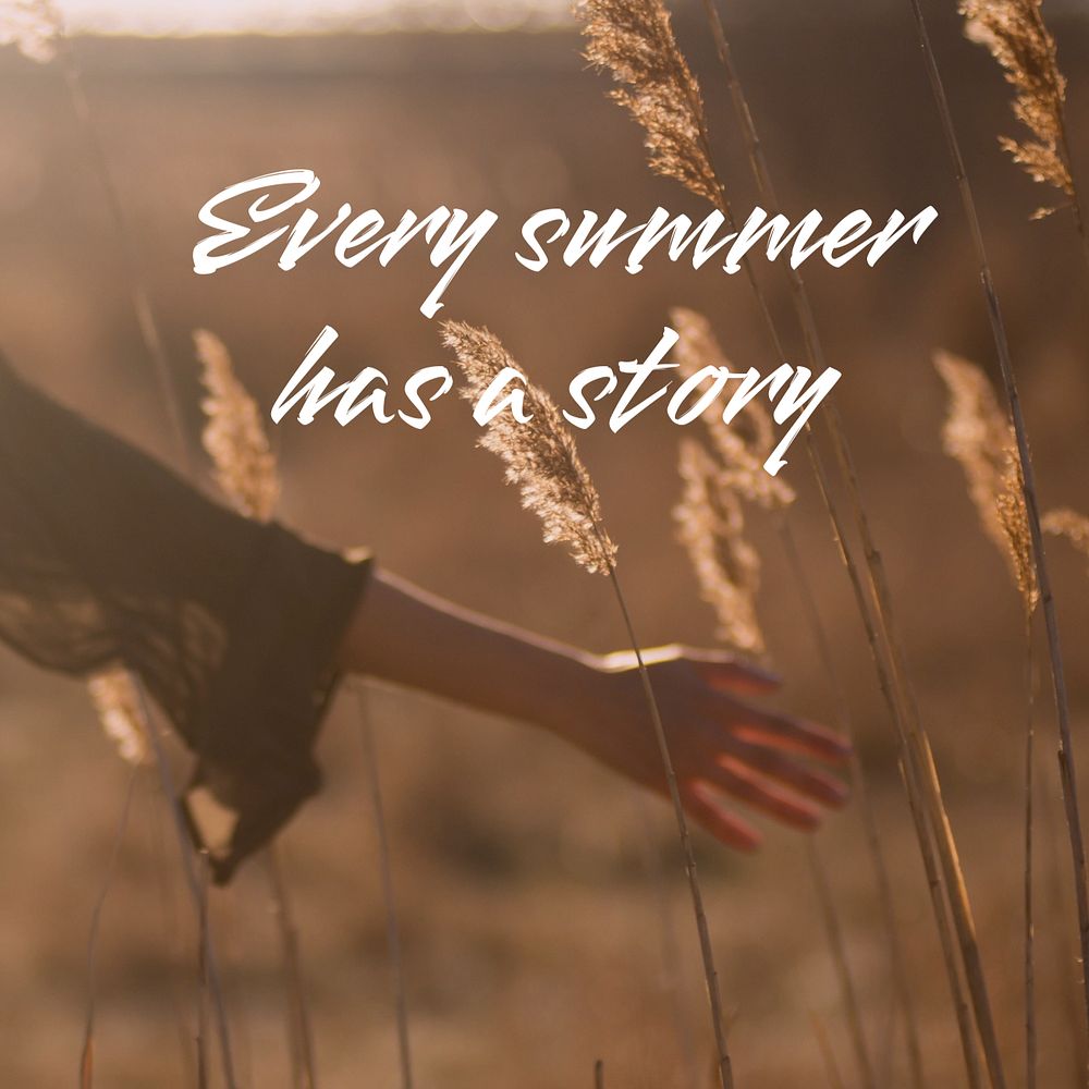 Fun summer quote Instagram post template, editable text