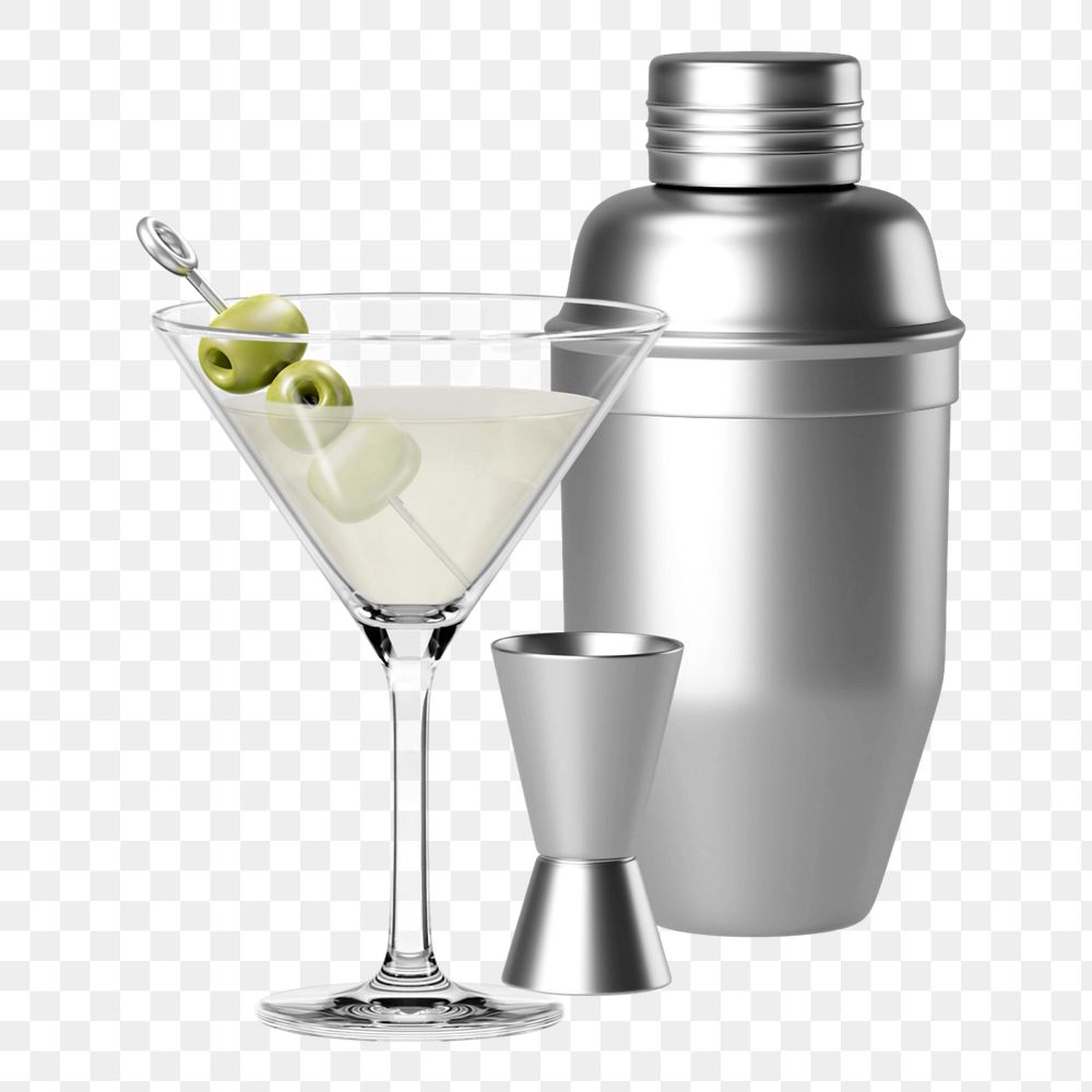 3D margarita cocktail, element editable illustration