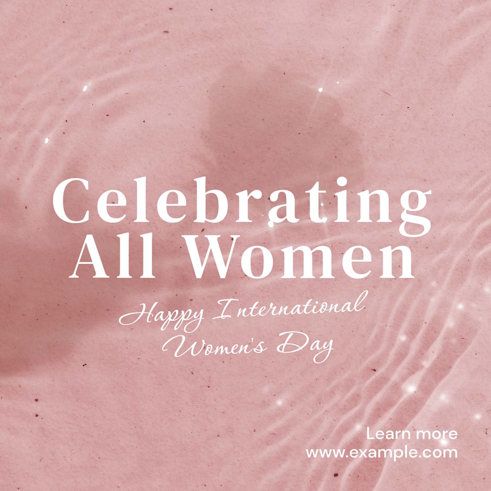 Celebrating all women Instagram post template, editable text