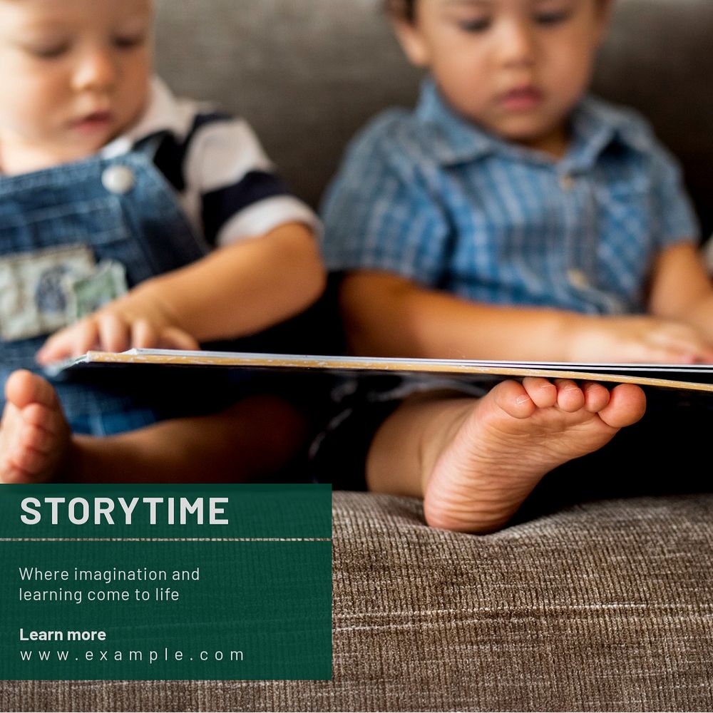 Storytime  Instagram post template, editable design