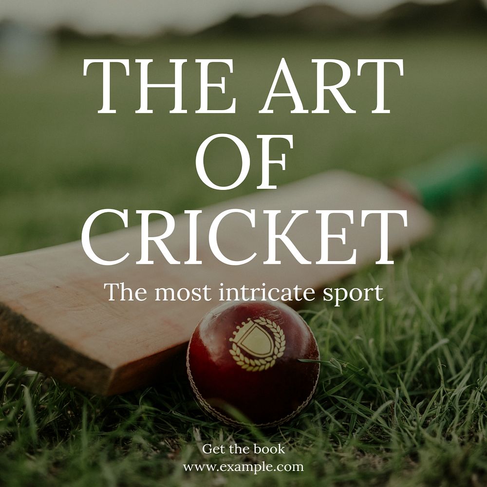 Cricket Instagram post template, editable text