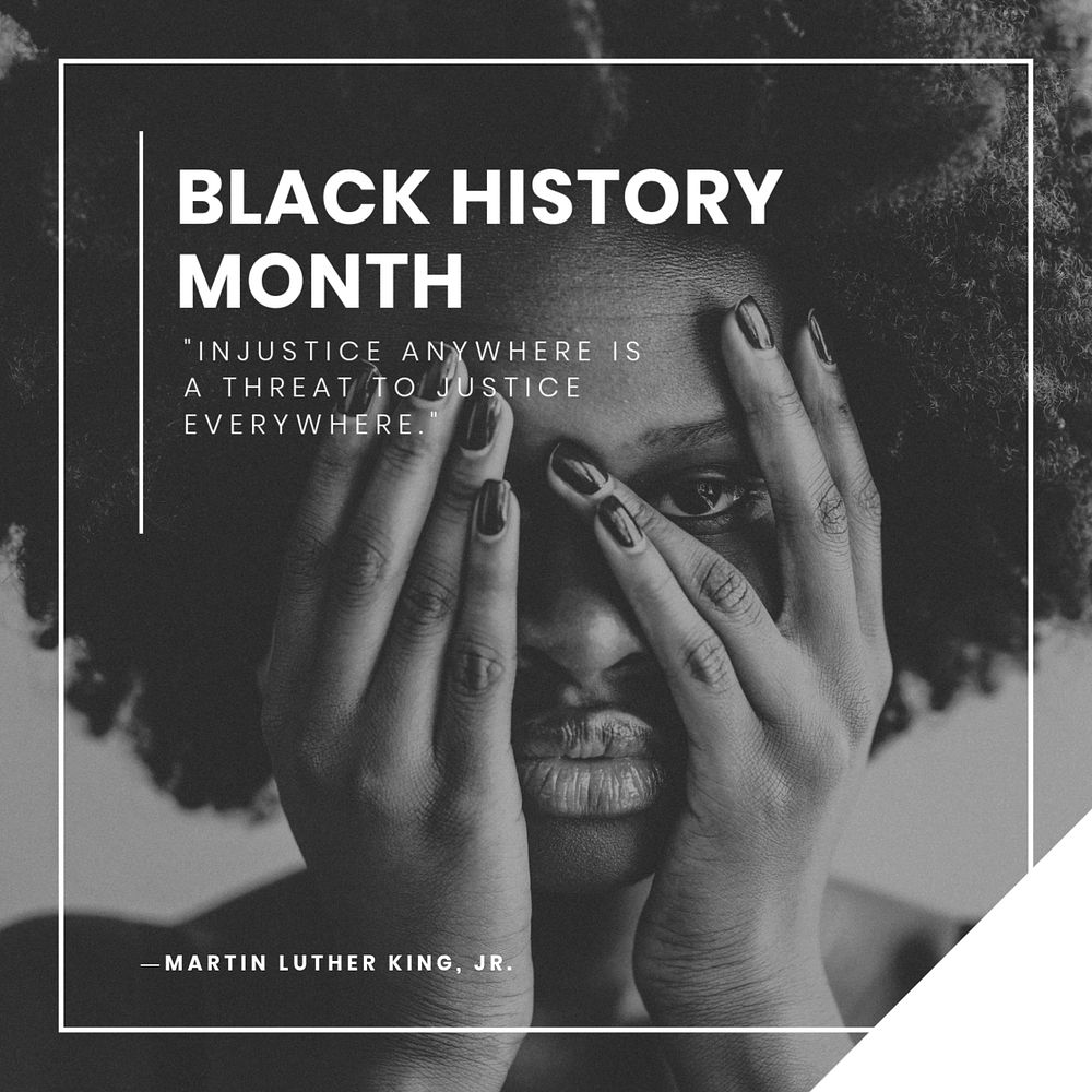 Black history month Instagram post template, editable text