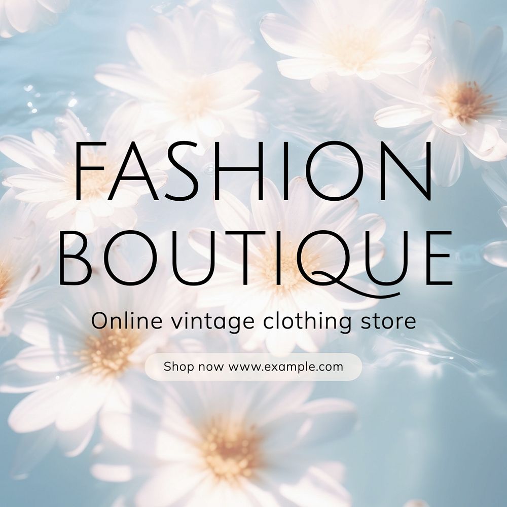 Fashion boutique Instagram post template, editable text