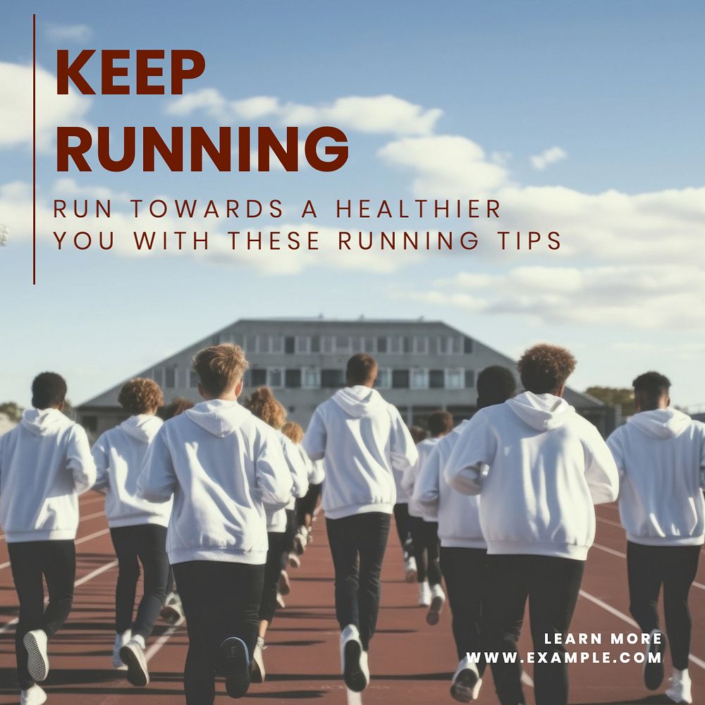 Keep running Instagram post template, editable text