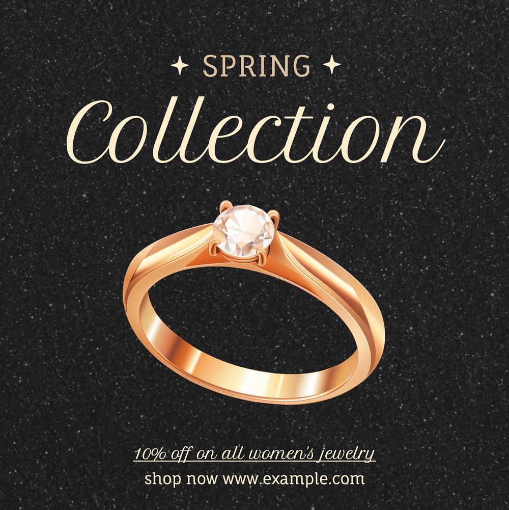 Spring collection Instagram post template, editable text