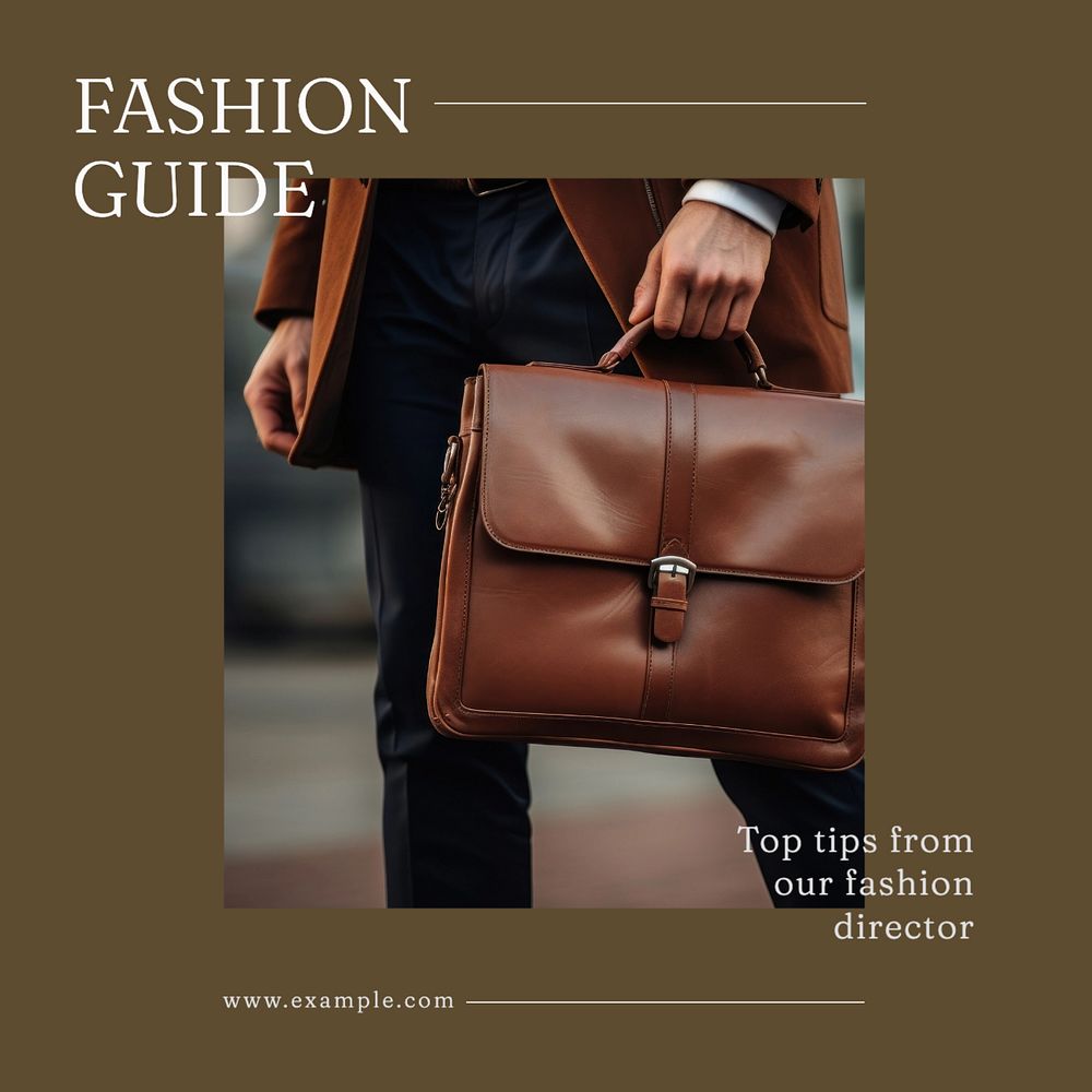 Fashion guide Instagram post template, editable text