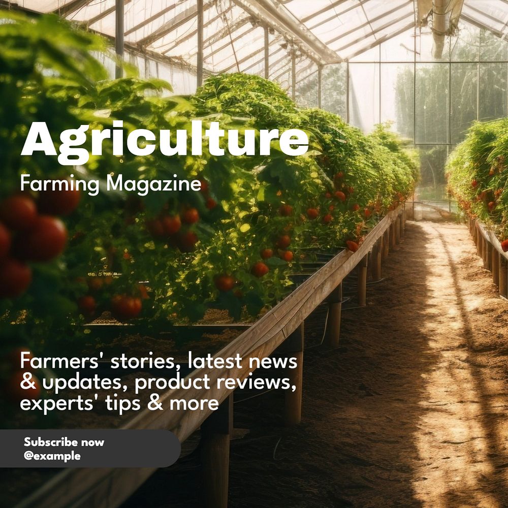 Agriculture & farming Instagram post template, editable text