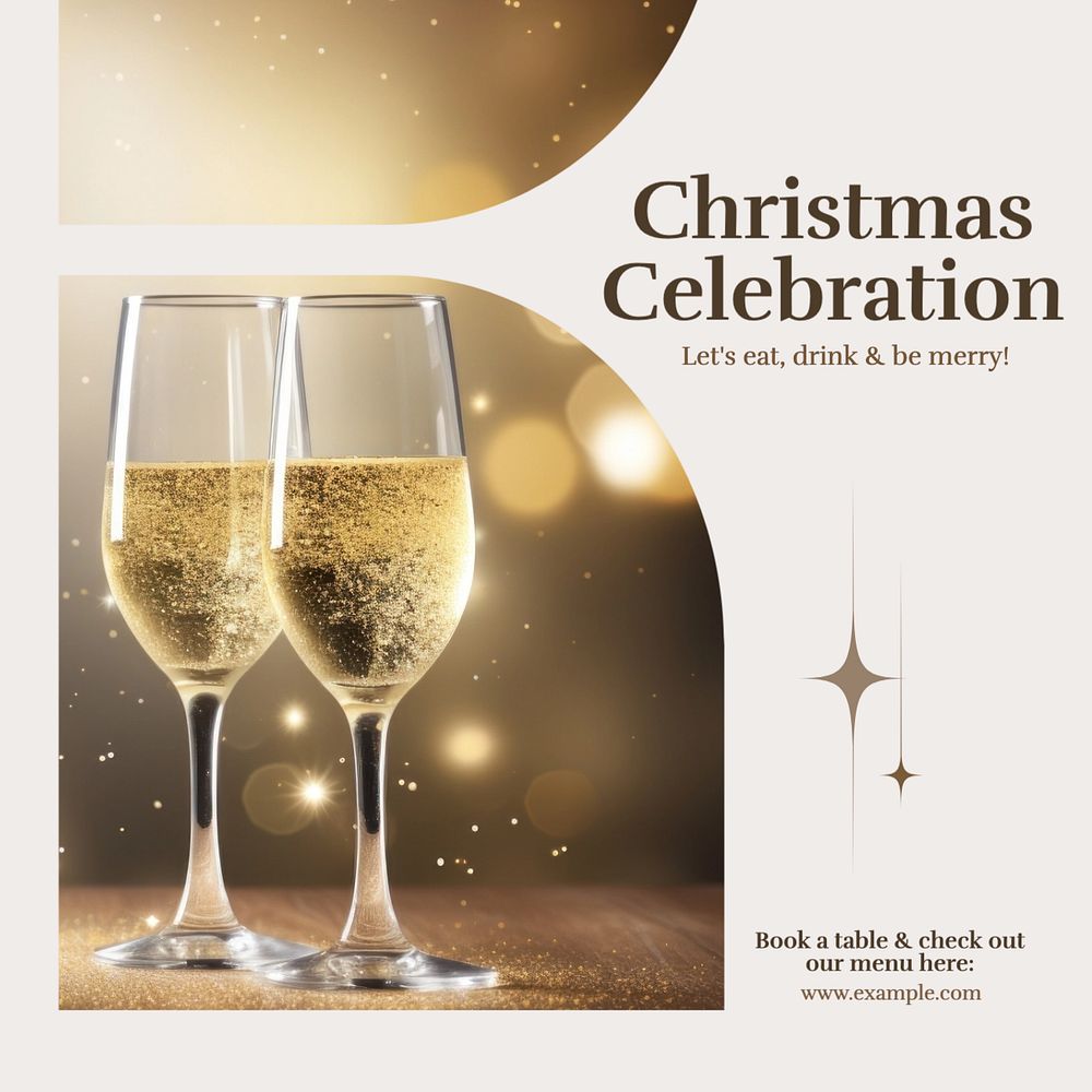 Christmas celebration Instagram post template, editable text