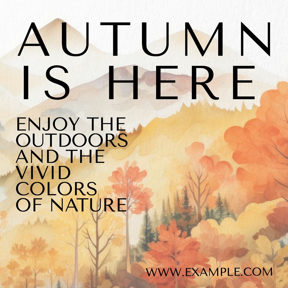 Autumn sale Instagram post template, editable text