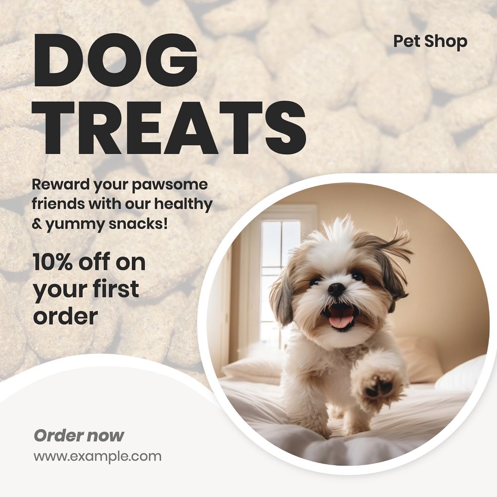 Pet shop sale Instagram post template, editable text