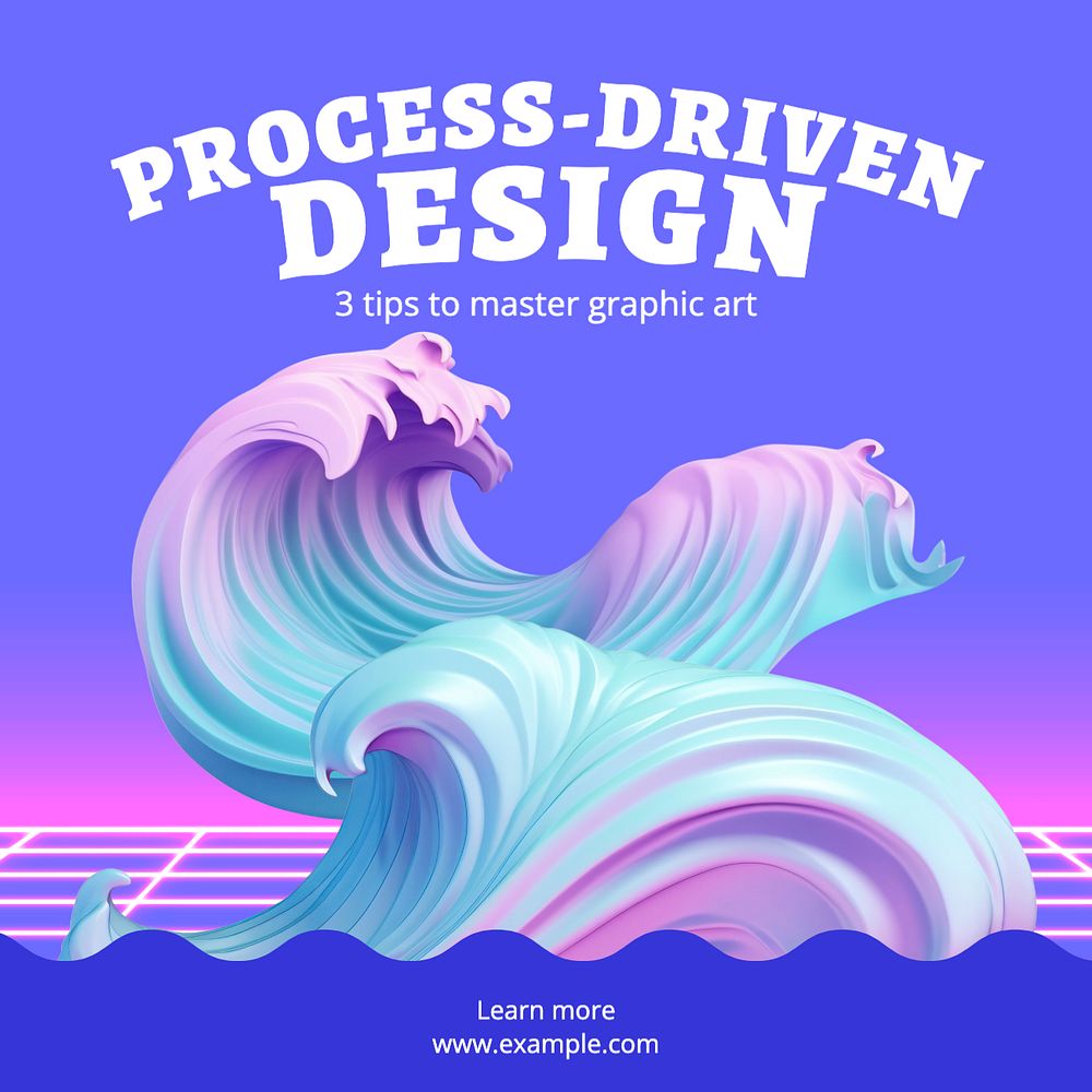 Process-driven design Instagram post template, editable text