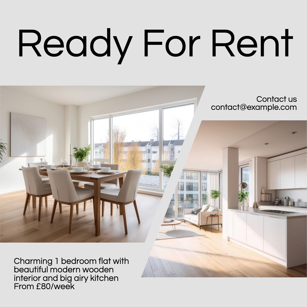 Ready for rent Instagram post template, editable text