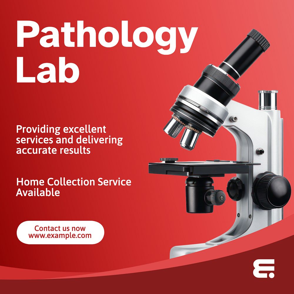 Pathology lab Instagram post template, editable text