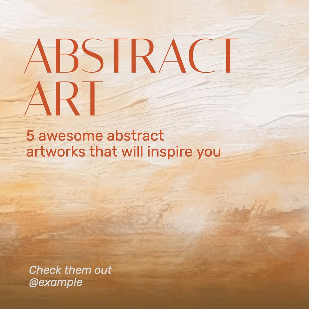 Abstract art Instagram post template, editable text