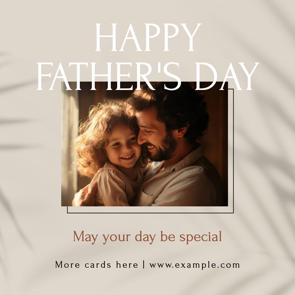 Father's day Instagram post template, editable text