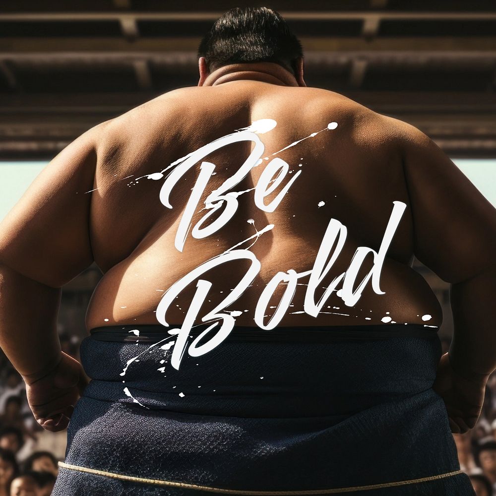 Be bold Instagram post template, editable text