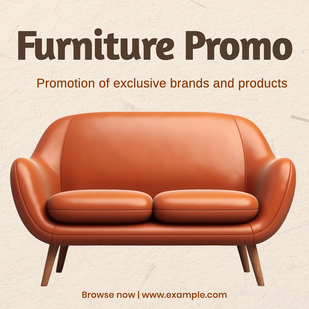 Furniture promotion Instagram post template, editable text