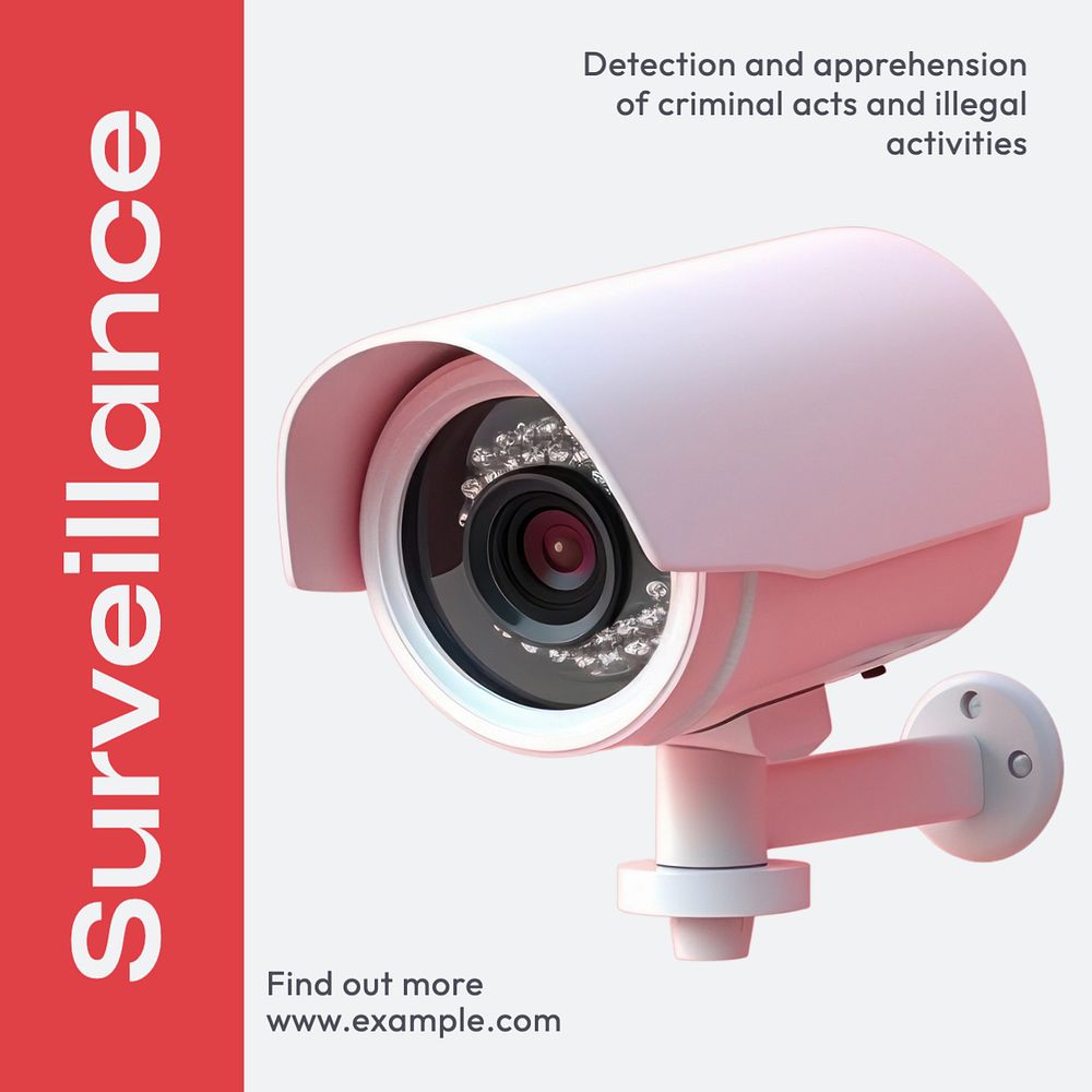 Surveillance Instagram post template, editable text