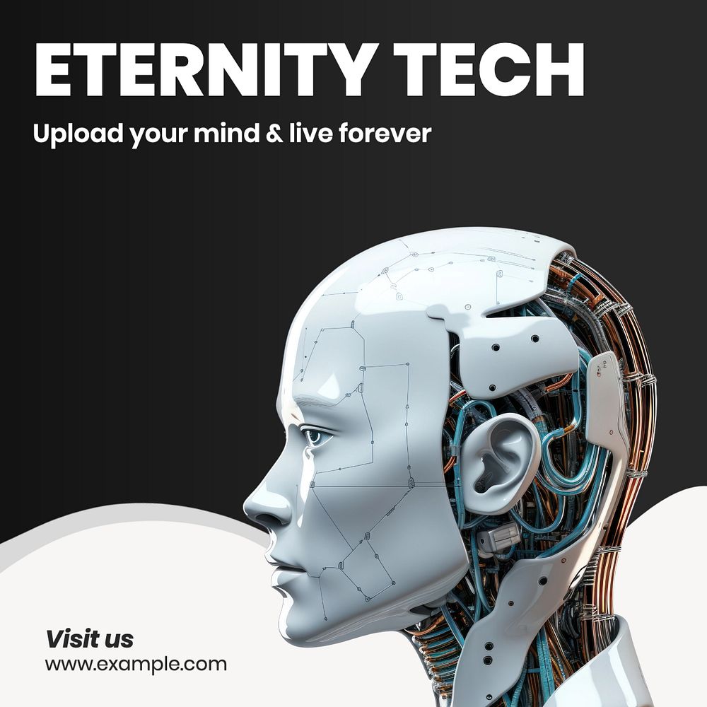 Eternity tech Instagram post template, editable text