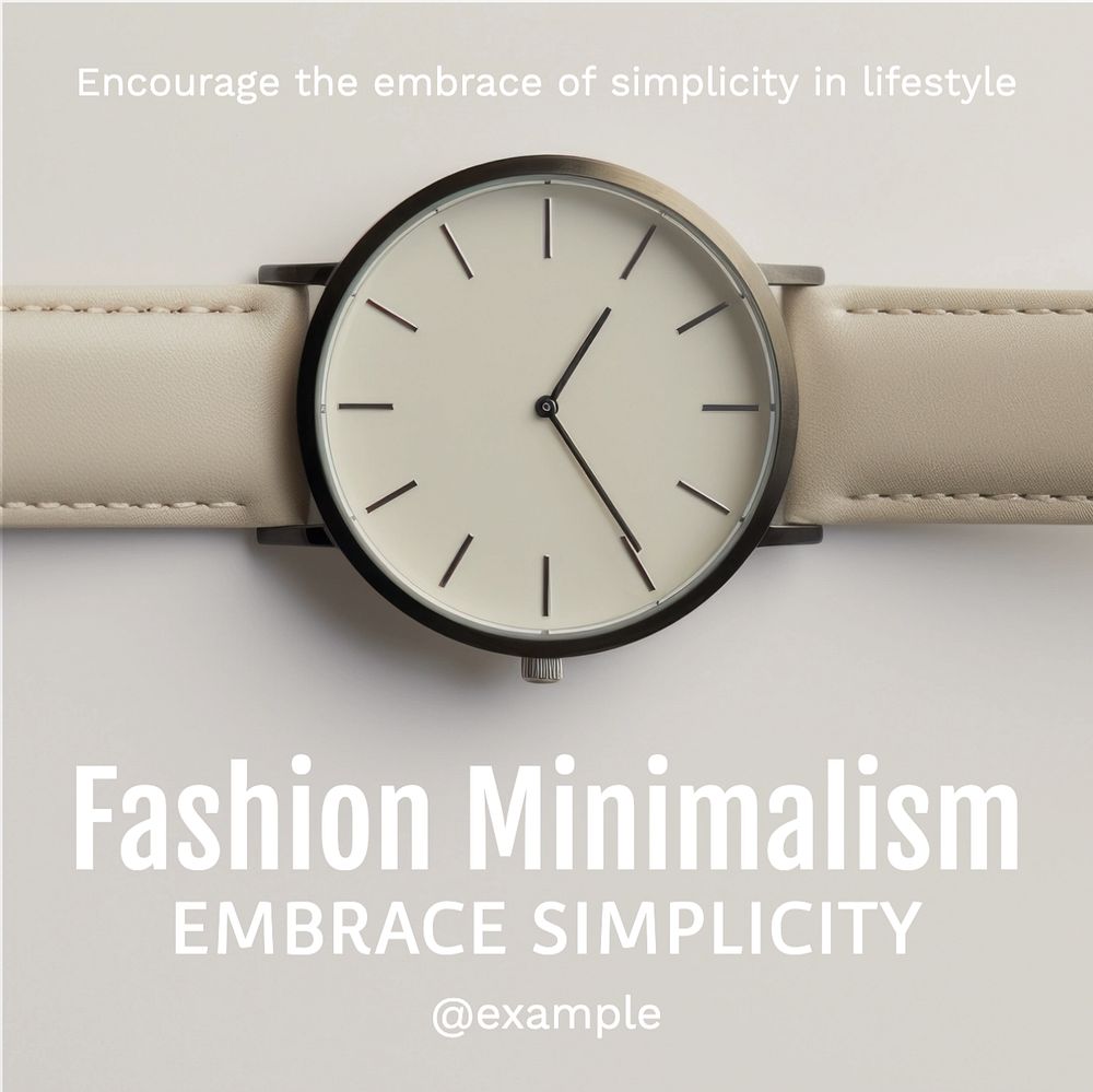 Fashion Minimalism Instagram post template, editable text