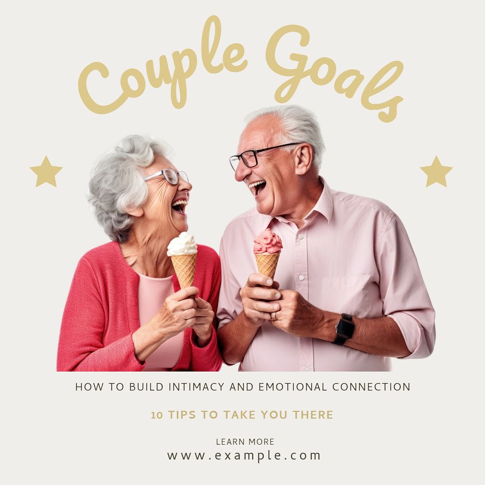 Couple goals Instagram post template, editable text