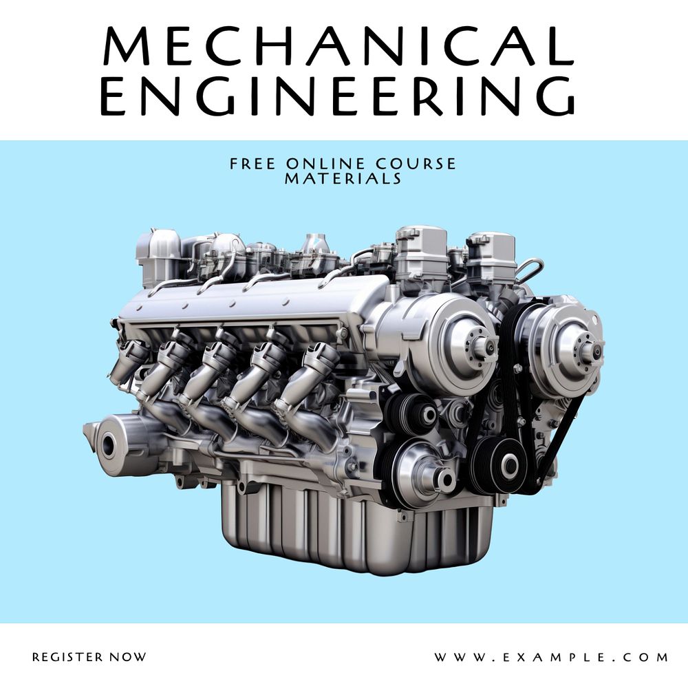 Mechanical engineering Instagram post template, editable text