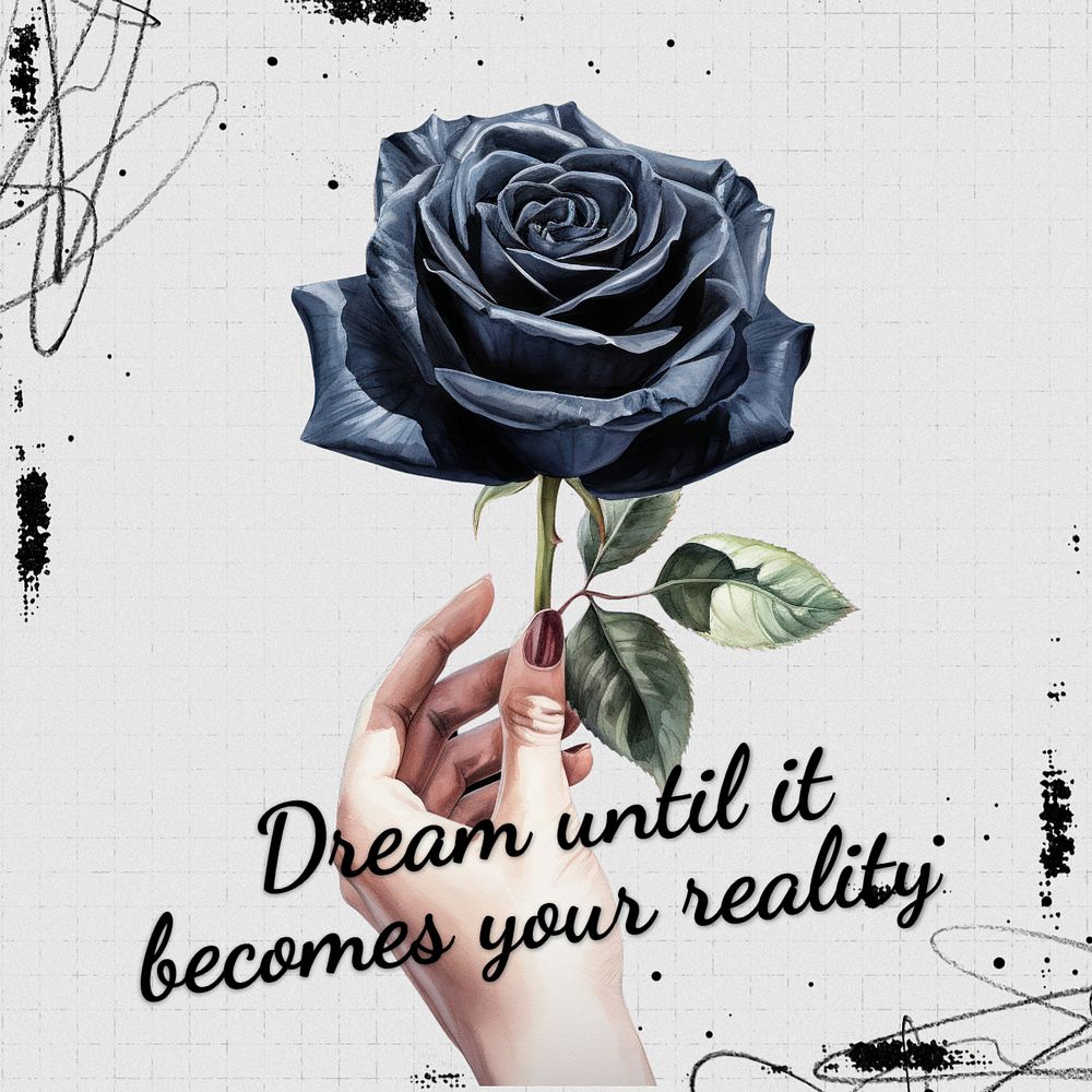 Dream until it becomes your reality Instagram post template, editable text