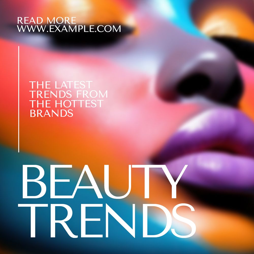 Beauty trends Instagram post template, editable text